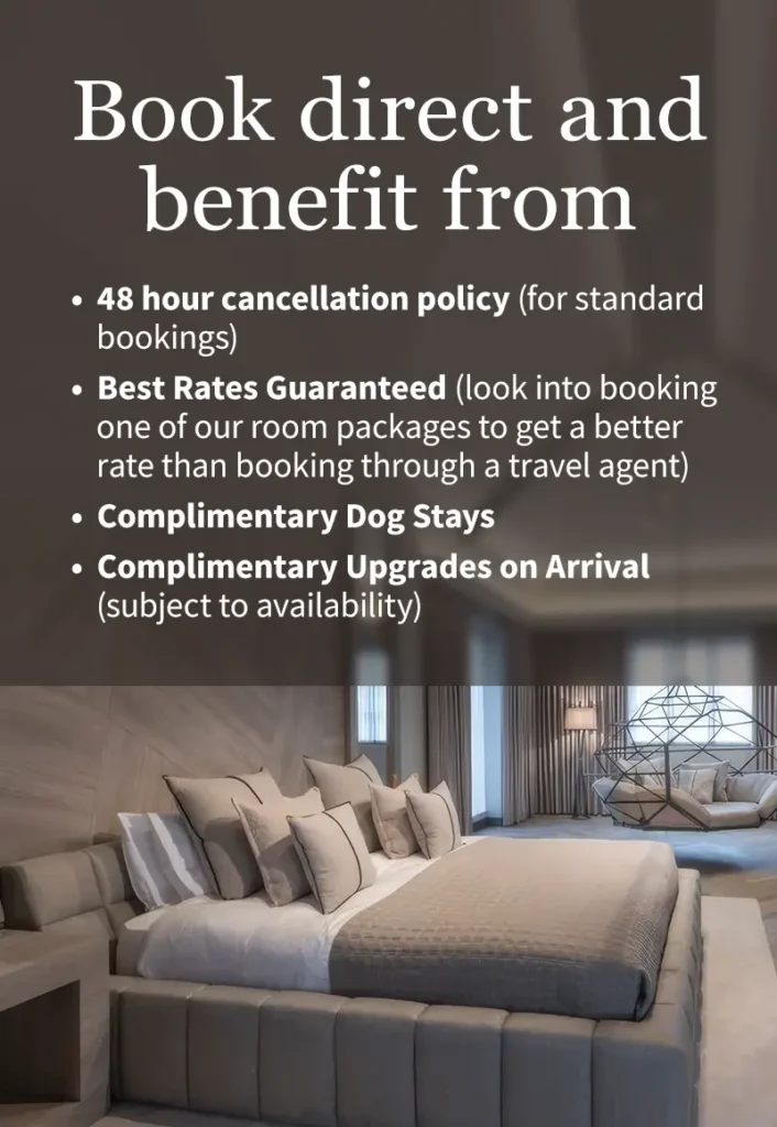 Book direct and benefit from